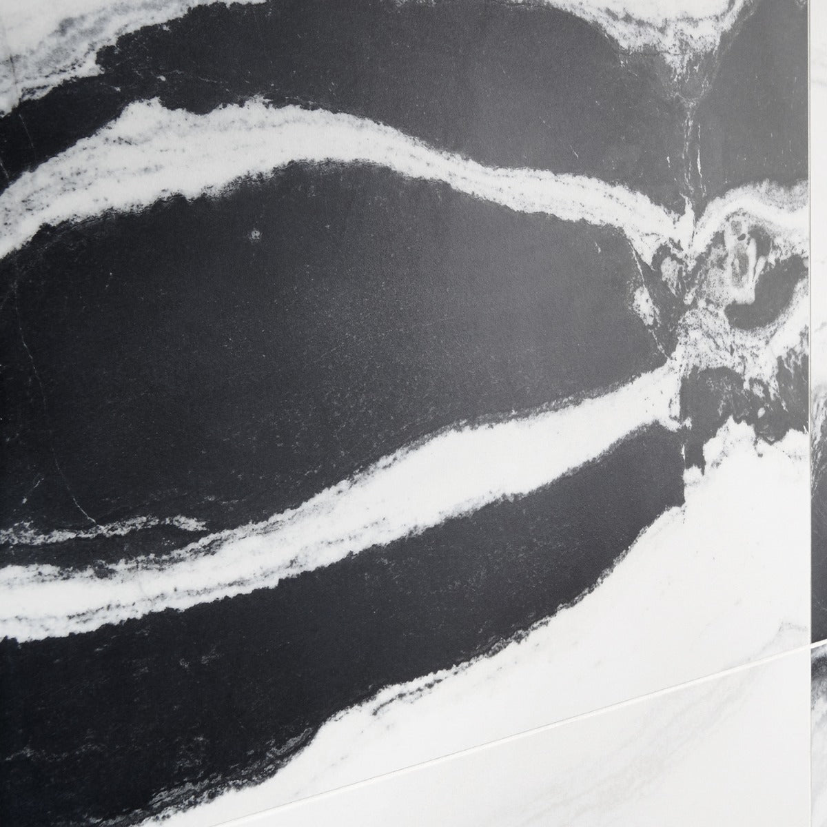 Drama Waves Black & White 24x24 Matte Porcelain Tile by Lux Tile