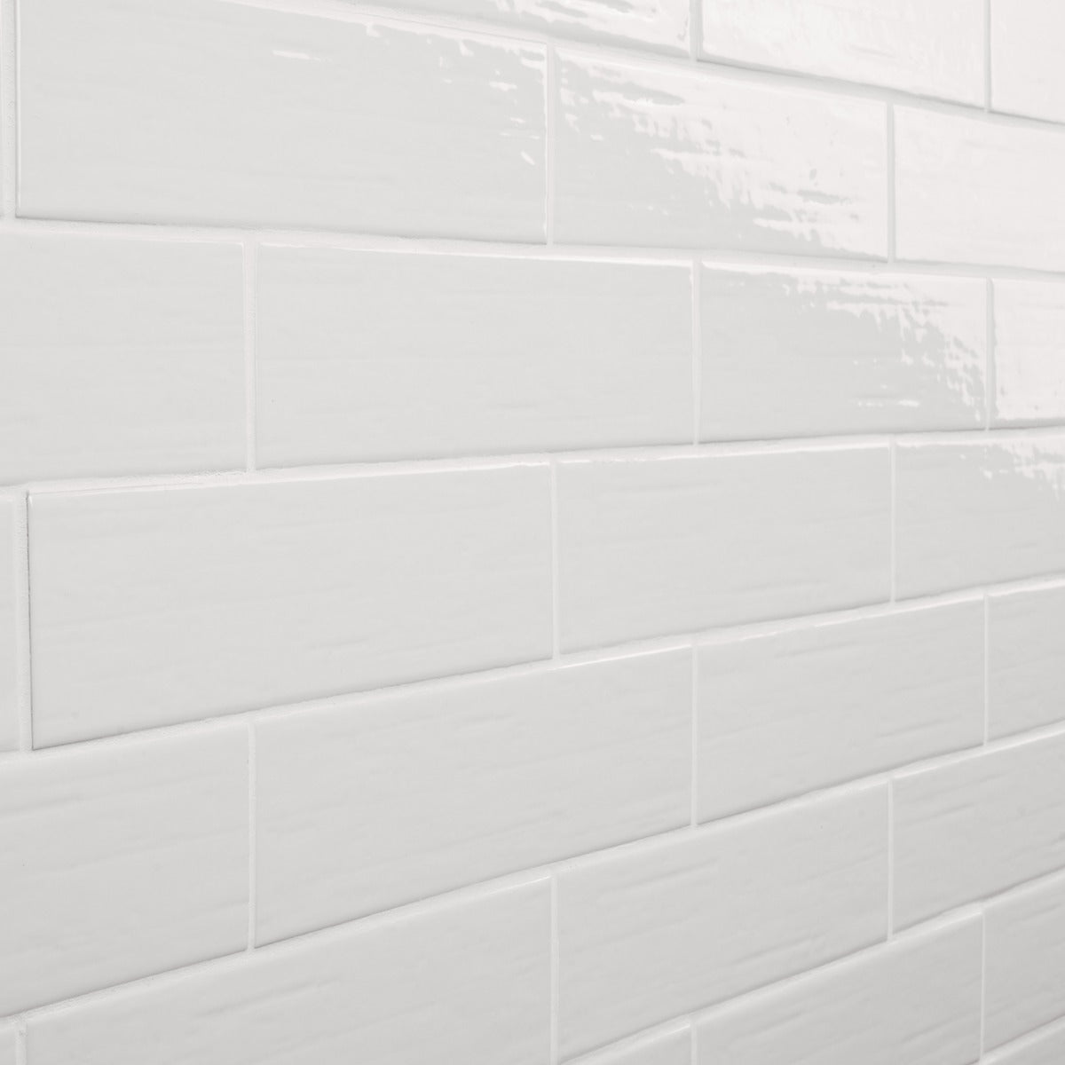Kiln White 3x9 Polished Porcelain Subway Tile - Lux Tile