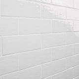 Kiln White 3x9 Polished Porcelain Subway Tile - Lux Tile