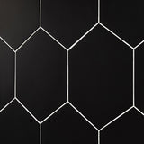 SymetroHex Black Matte Porcelain Tile - 10" Hexagon