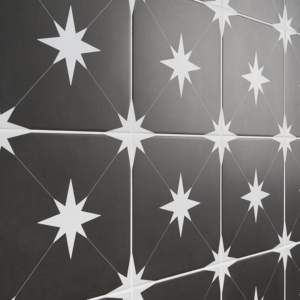 Tau Nero Black 9x9 Matte Porcelain Tile by Lux Tile