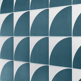 Stacy Garcia Maddox Deco Teal Blue 8x8 Matte Porcelain Tile