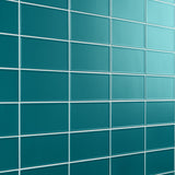 Stacy Garcia Maddox Frame Teal Blue 4x8 Matte Ceramic Subway Wall Tile