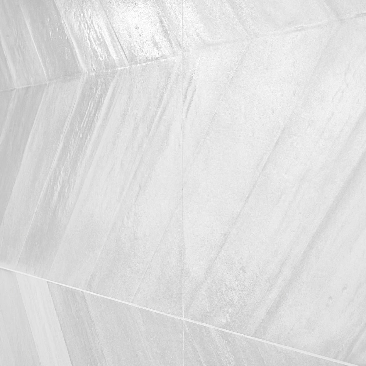 Lux Tile Sculpt White Chevron 24x48 Natural Porcelain Tile