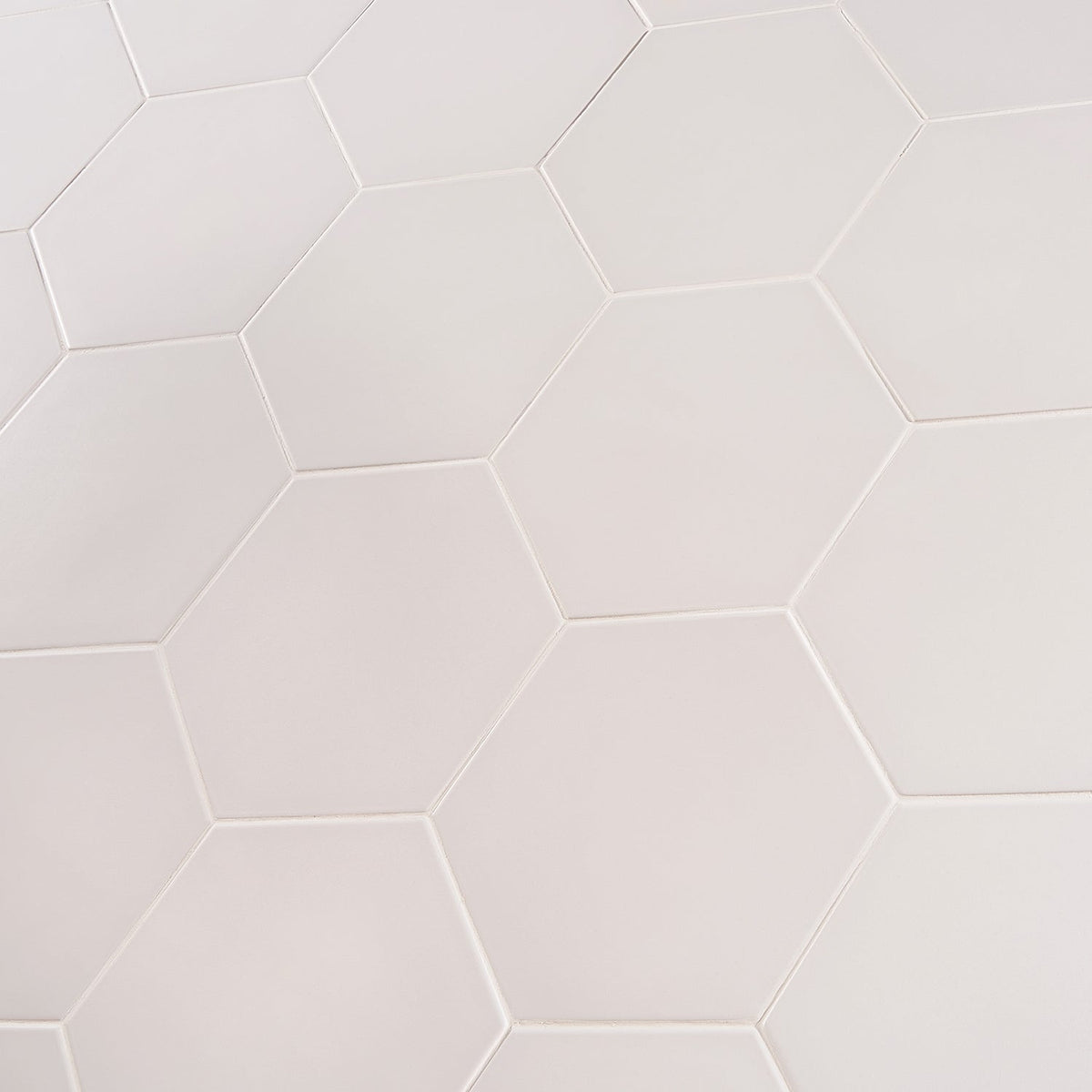 HexArt Blanco White Matte Porcelain Tile - 8" Hexagon
