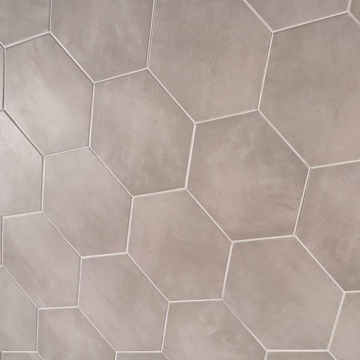 HexArt Gris Gray 8" Hexagon Matte Porcelain Tile - Lux Tile