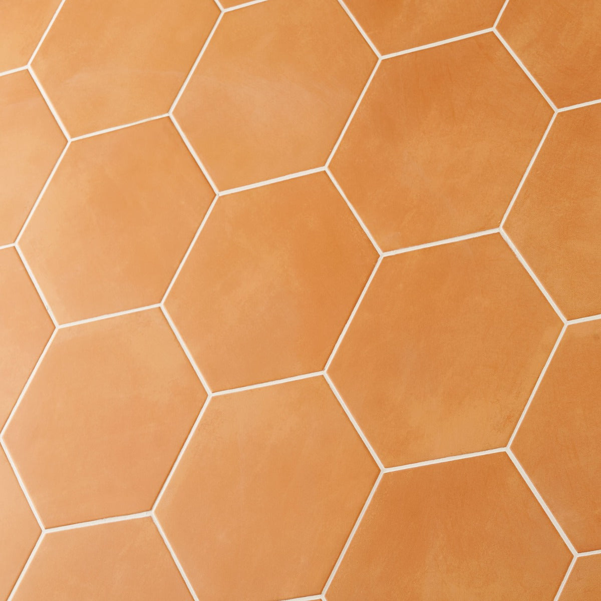 HexArt Orange 8" Hexagon Matte Porcelain Tile - Lux Tile