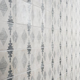 Talia Aztec Blue Gray 5x5 Matte Ceramic Tile by Paula Purroy