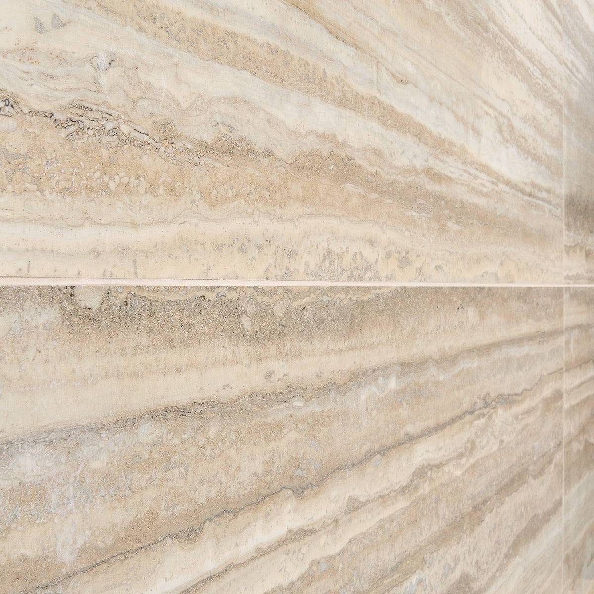 Romani Travertine Hazelnut Beige 24x48 Satin Porcelain Tile - Lux Tile