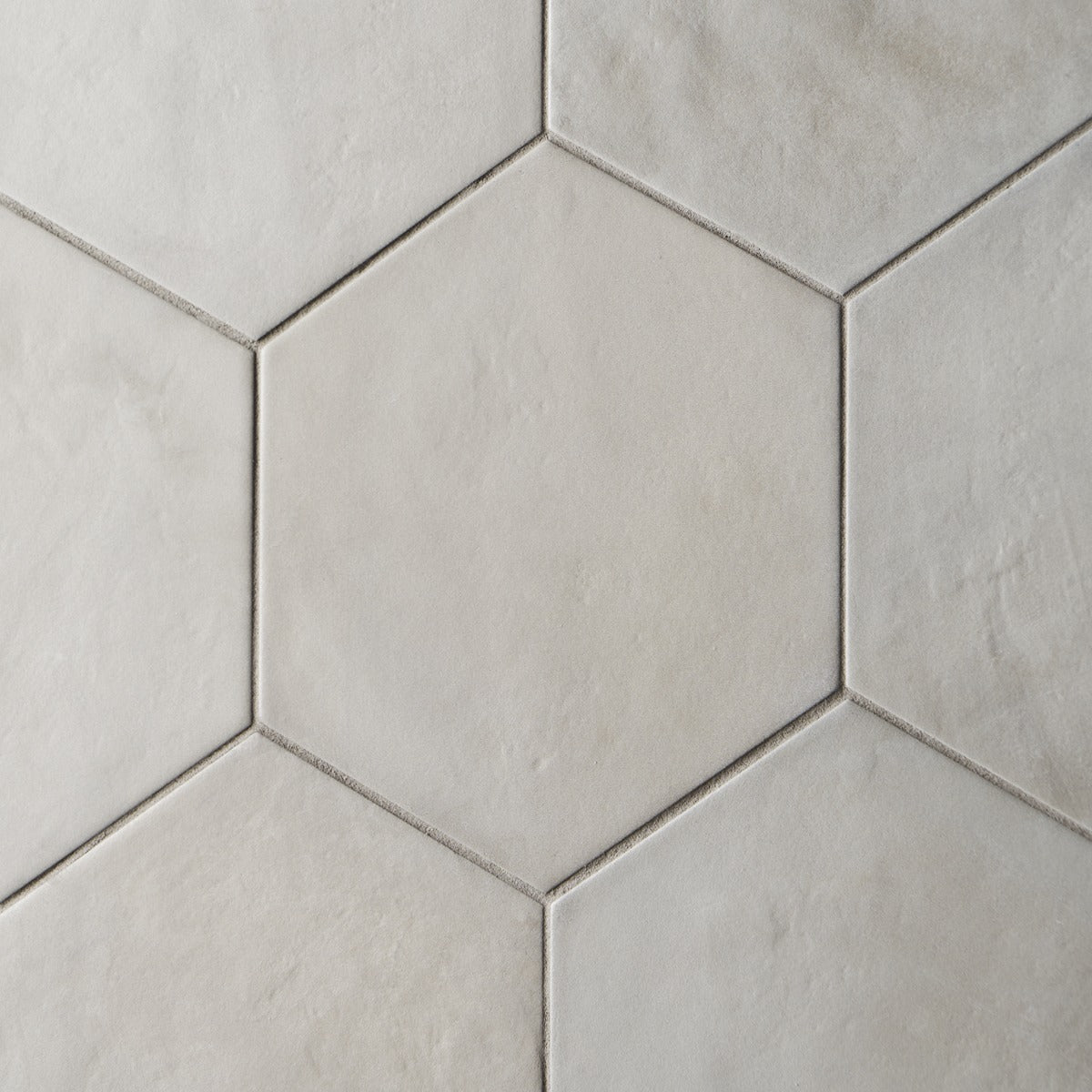 Ava Sabbia Gray 8" Hexagon Matte Porcelain Tile - Lux Tile