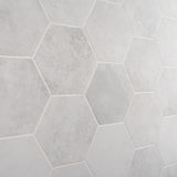Lux Tile Terra Pompeii Blanco 8" Hexagon Matte Porcelain Tile