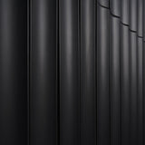 Roller Black Fluted Column 4x36 Matte Ceramic Tile - Handmade in Italy