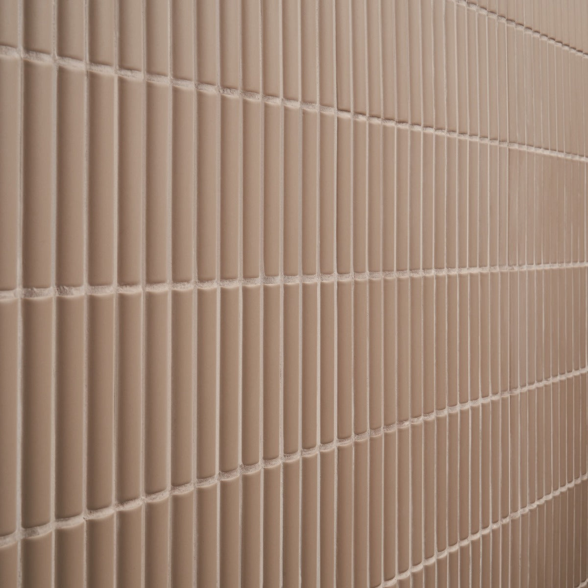 Roller Ribbed Taupe 4x12 3D Matte Ceramic Tile - Lux Tile