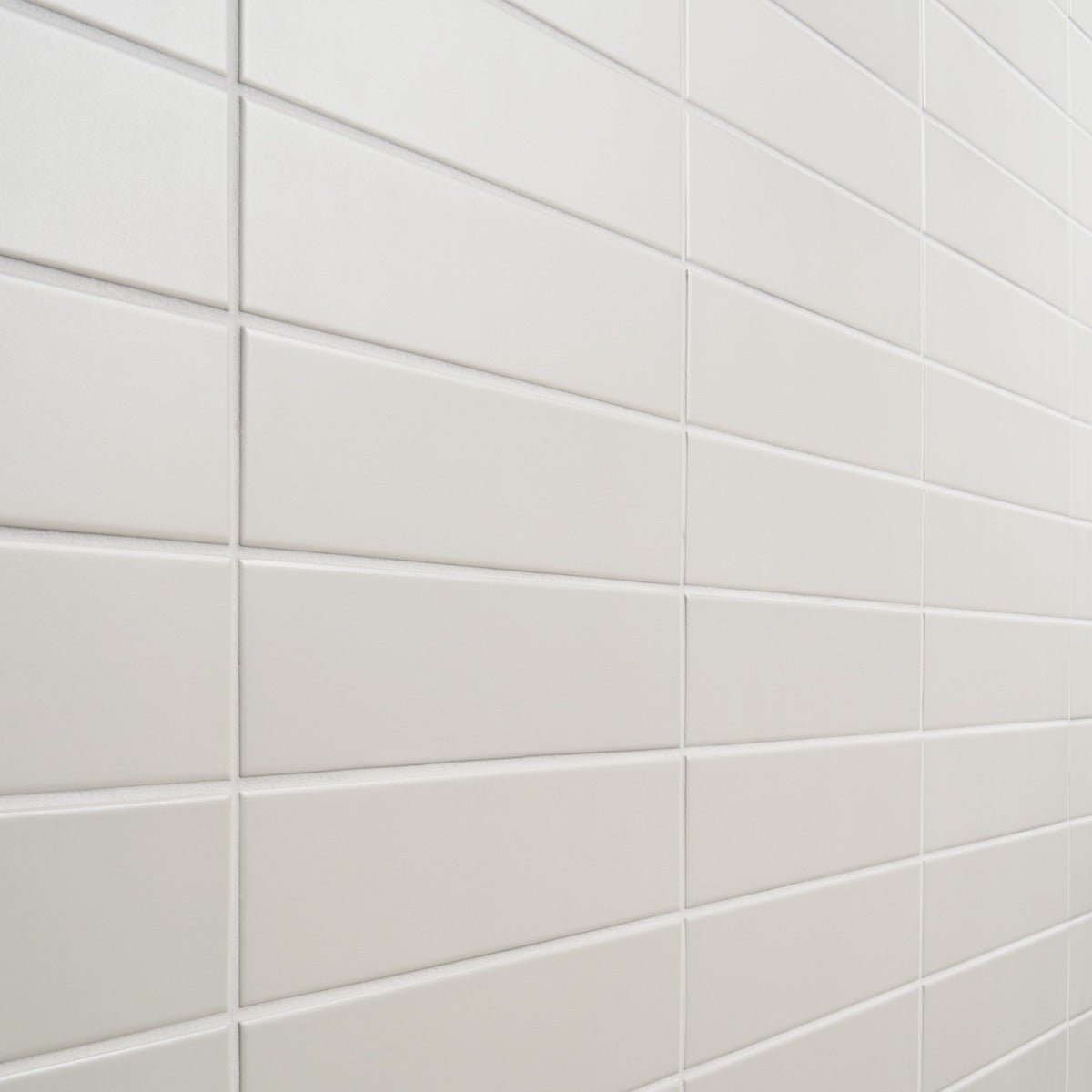 Roller White Matte Porcelain Subway Tile 3x11"