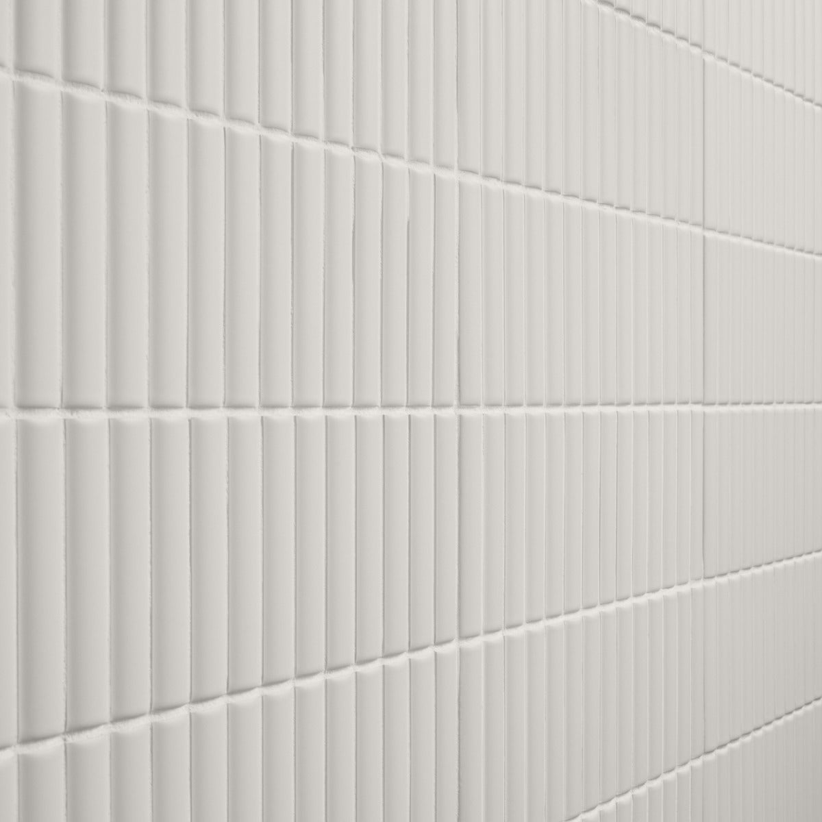 Roller Ribbed White 4x12 3D Matte Ceramic Tile - Tilebar