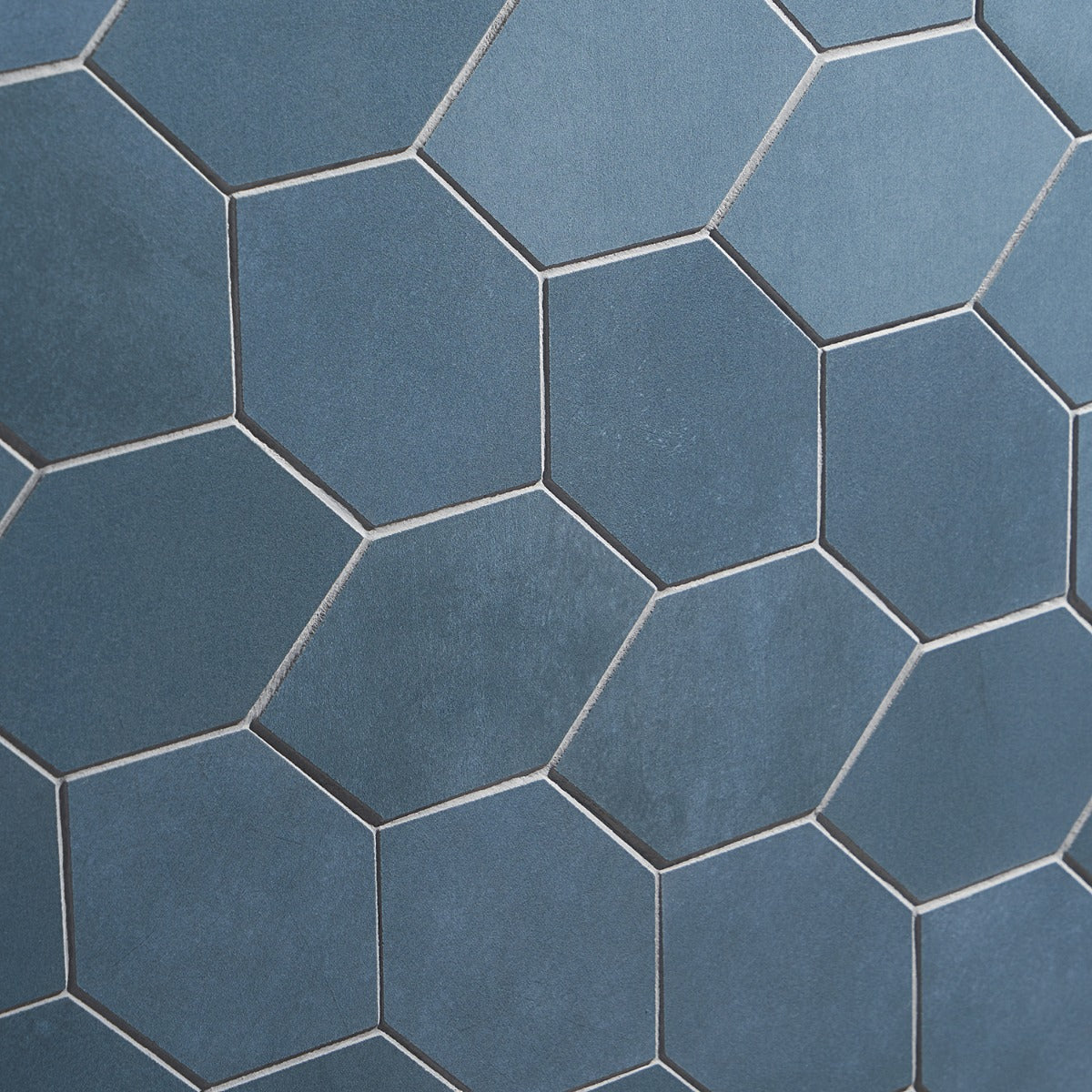 Bond Indio Blue Foliage Hexagon Matte Porcelain Mosaic Tile - Lux Tile