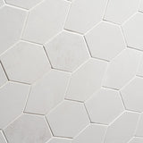 Bond Palladium Light Gray Foliage Hexagon Matte Porcelain Mosaic Tile