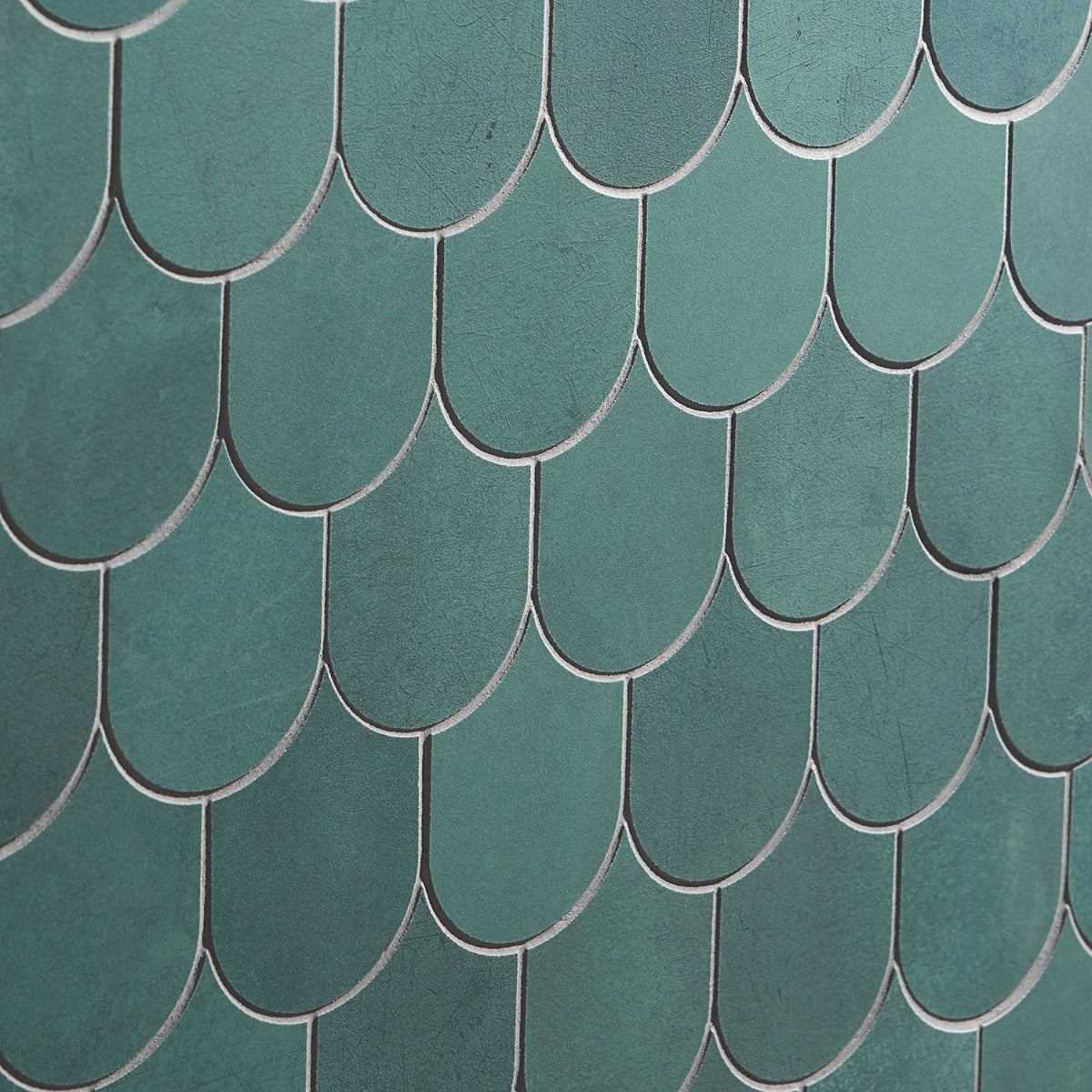 Bond Viridum Green Fishscale Matte Porcelain Mosaic Tile - Lux Tile