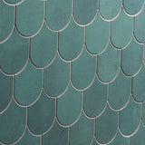 Bond Viridum Green Fishscale Matte Porcelain Mosaic Tile - Lux Tile