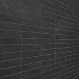 Era Charcoal Black 1x6 Stacked Matte Porcelain Mosaic Tile - Durable Limestone Look