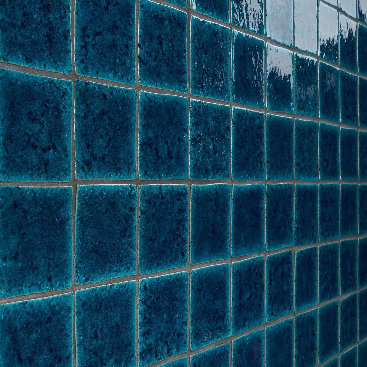 Breeze Ocean Blue 5" Crackled Glossy Porcelain Tile - Lux Tile