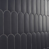 Parry Charcoal Matte Fishscale Ceramic Wall Tile 3x8