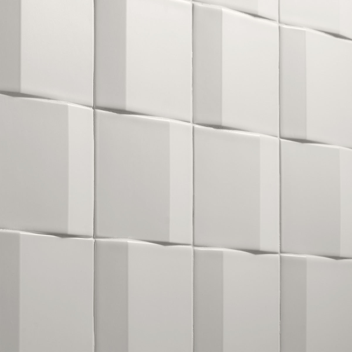 Zeal Edge 3D White 5x5 Matte Porcelain Tile - Lux Tile