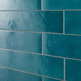 Cavallo Fiji Blue 3x18 Glazed Porcelain Subway Tile