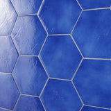 Cavallo Poseidon Blue 7" Hexagon Glossy Porcelain Tile - Lux Tile