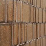Kinro Golden Brown 6x6 3D Matte Porcelain Tile by Lux Tile