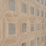 Morocco Oak Beige and Dove Gray Porcelain Tile - Square and Picket Shapes