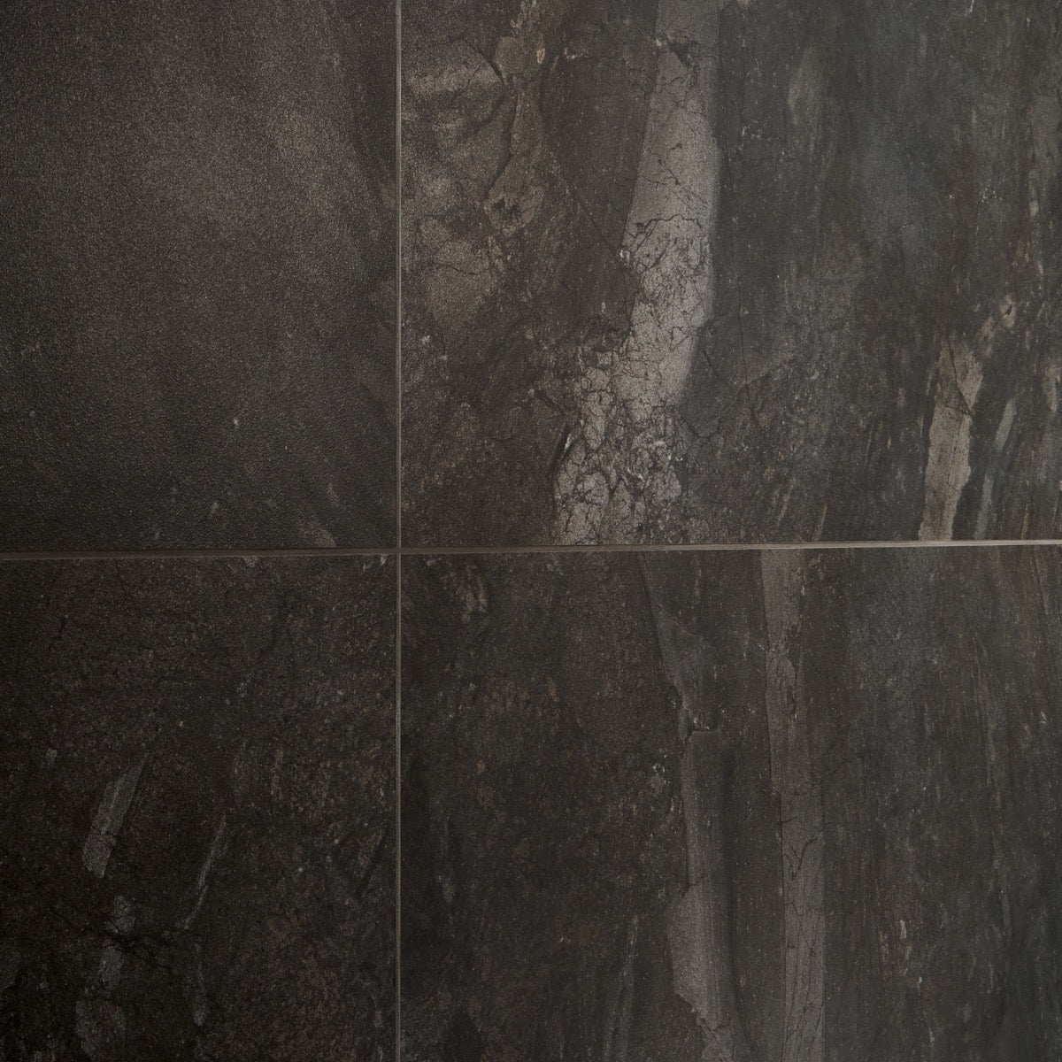 Santo Charcoal Black 24x48 Matte Porcelain Tile - Lux Tile