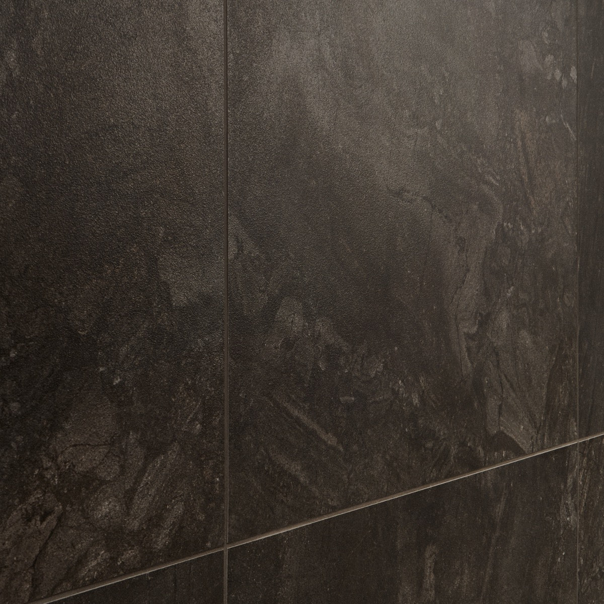 Santo Charcoal Black Matte Porcelain Tile 36x36 - Lux Tile