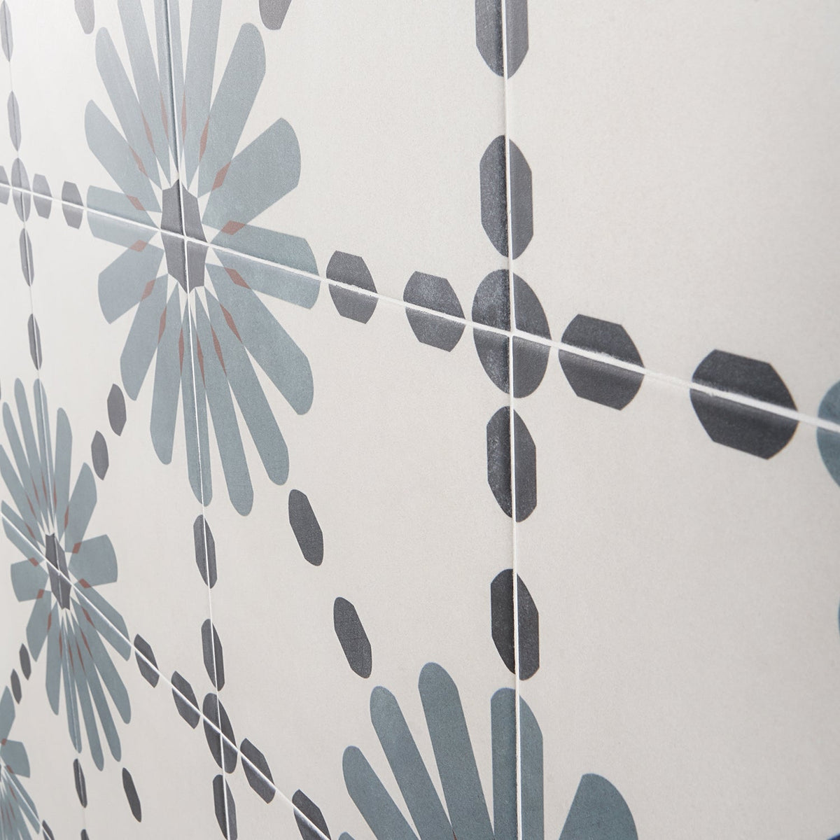 Lapaz Daisy Blue 9x9 Matte Porcelain Tile - Lux Tile