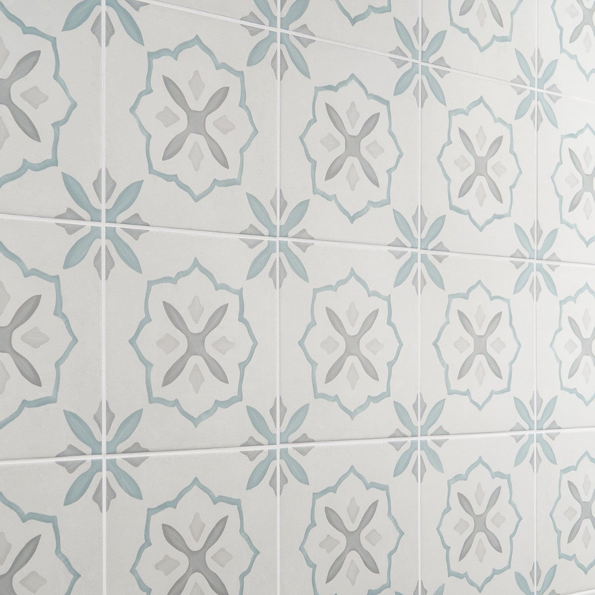 Lapaz Stella Blue 9x9 Matte Porcelain Tile - Mediterranean Encaustic Look