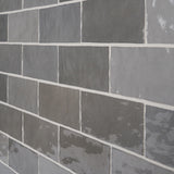 Portmore Gray 3x8 Glossy Ceramic Subway Tile - Tilebar