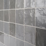 Portmore Gray 4x4 Glossy Ceramic Tile - Lux Tile