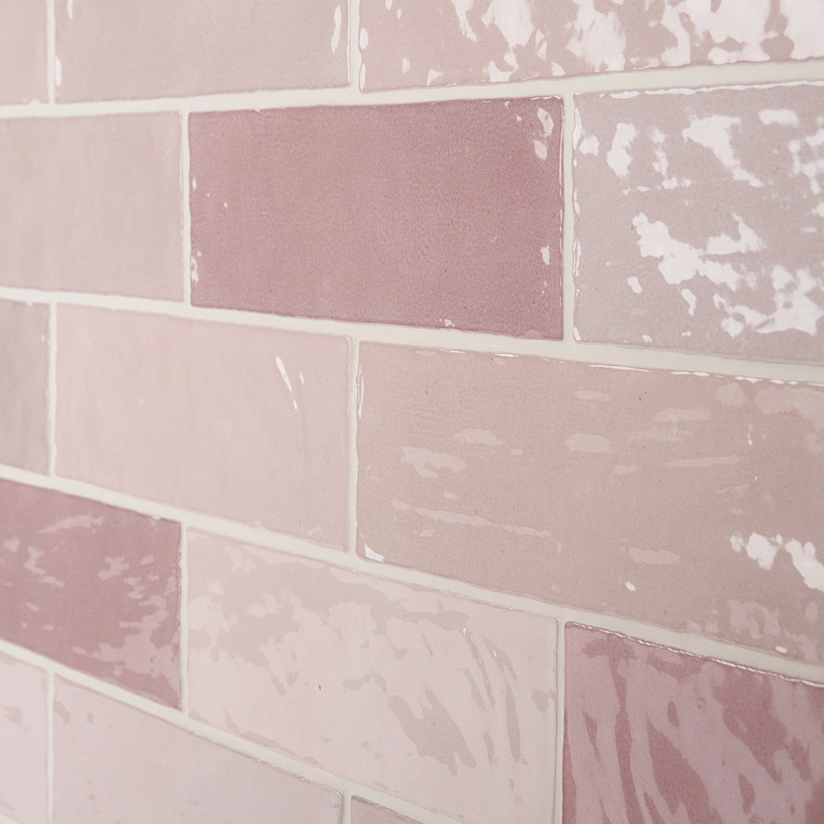 Portmore Pink 3x8 Glossy Ceramic Subway Tile - Lux Tile