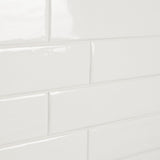 Chance White 2x10 Glossy Ceramic Subway Tile for Walls