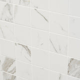 Versilia Statuario Matte Porcelain Mosaic Tile - 2x2