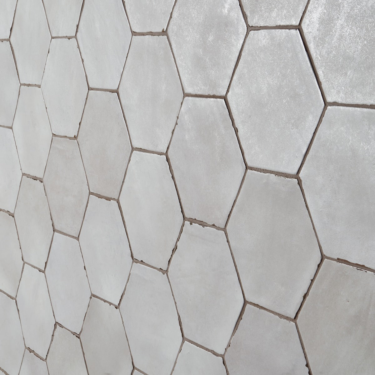 Lux Tile Sasha Hex Gray Matte Porcelain Tile 6"