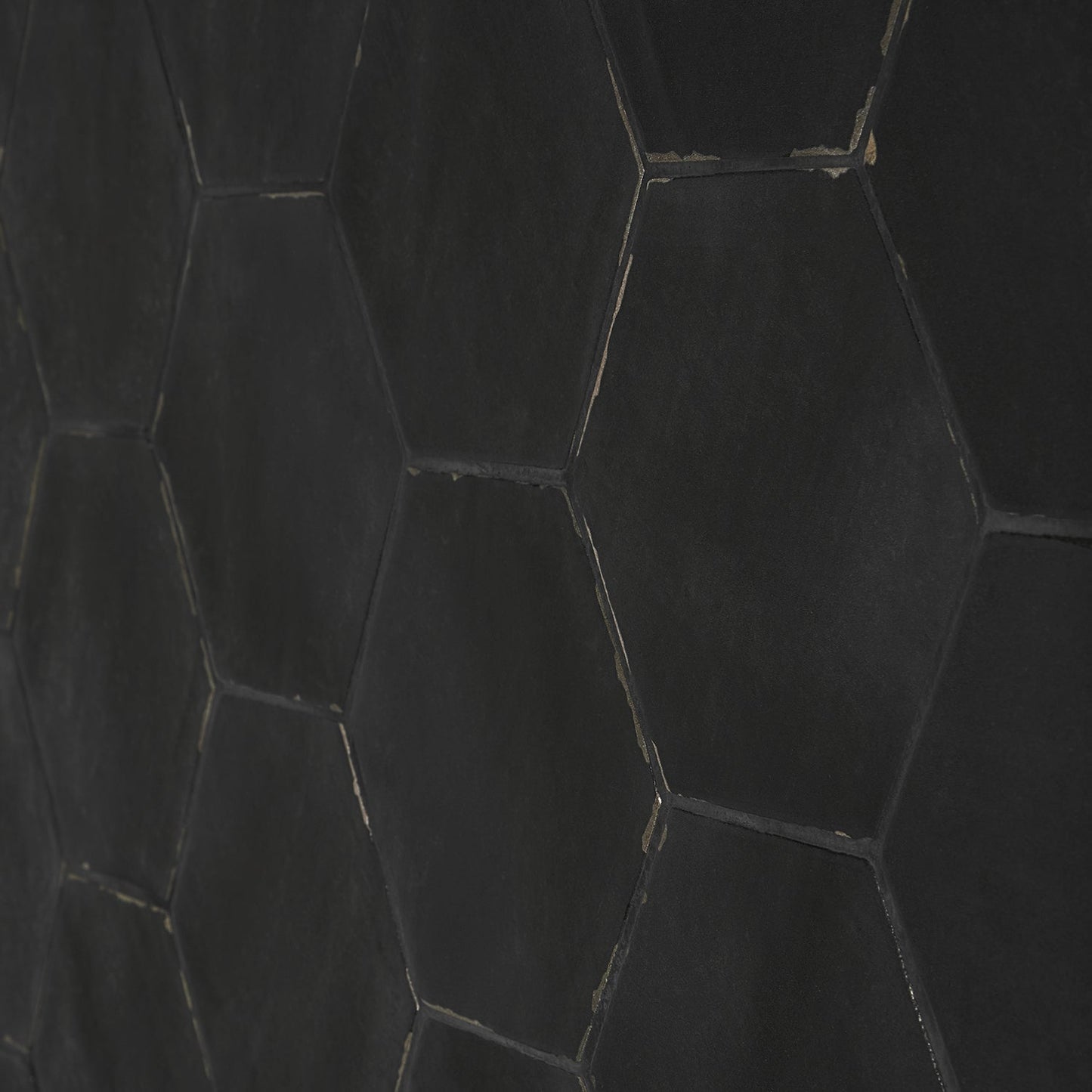 Lux Tile Sasha Hex Nero Black 6" Matte Porcelain Hexagon Tile