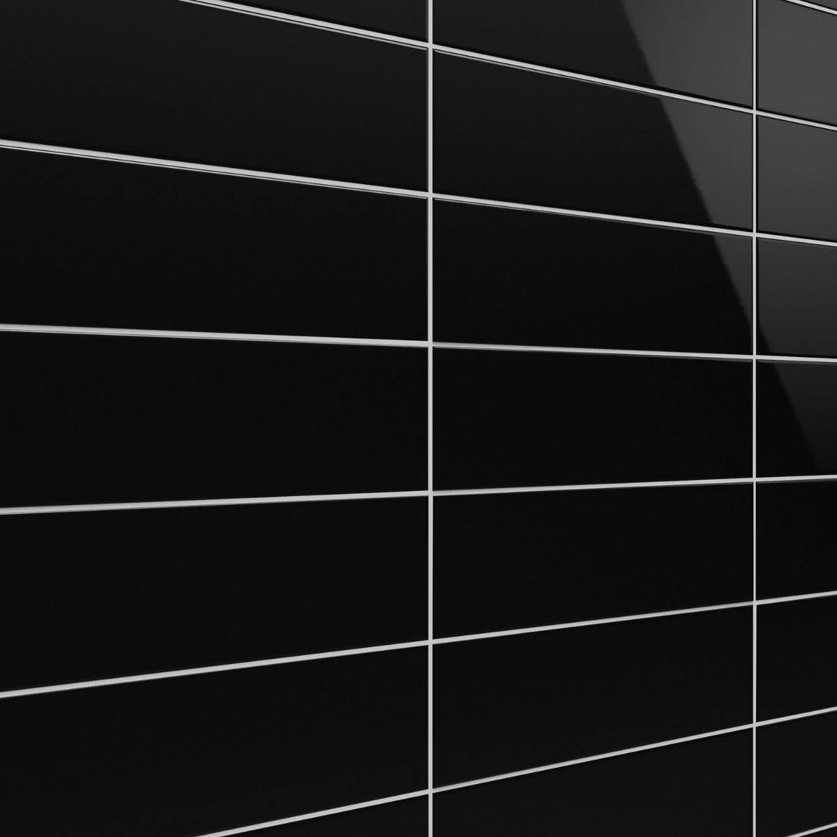 Park Hill Black 4x12 Polished Porcelain Subway Tile