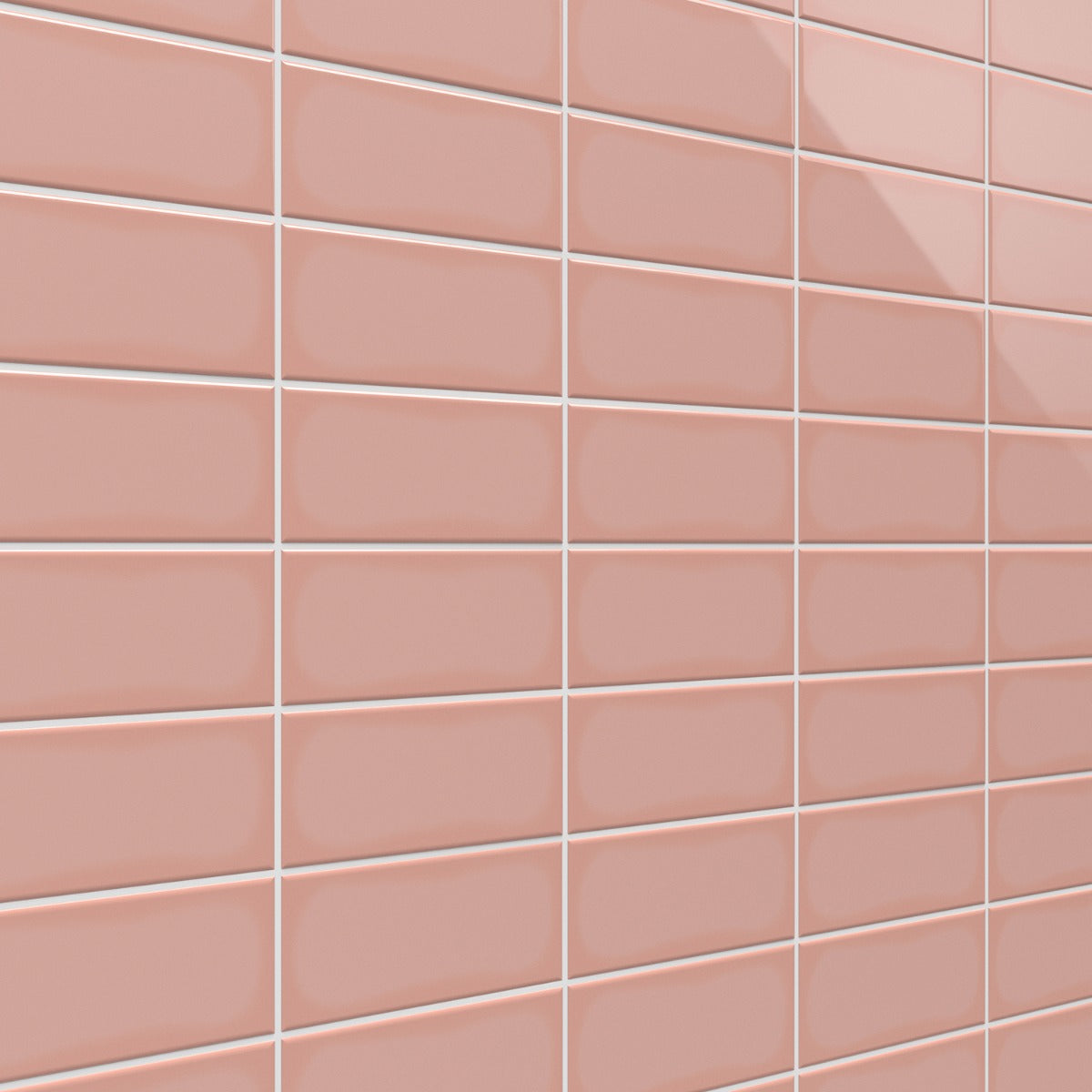 Tilebar Park Hill Pink 3x6 Polished Porcelain Subway Tile