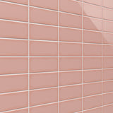 Park Hill Pink 3x6 Polished Porcelain Subway Tile for Walls