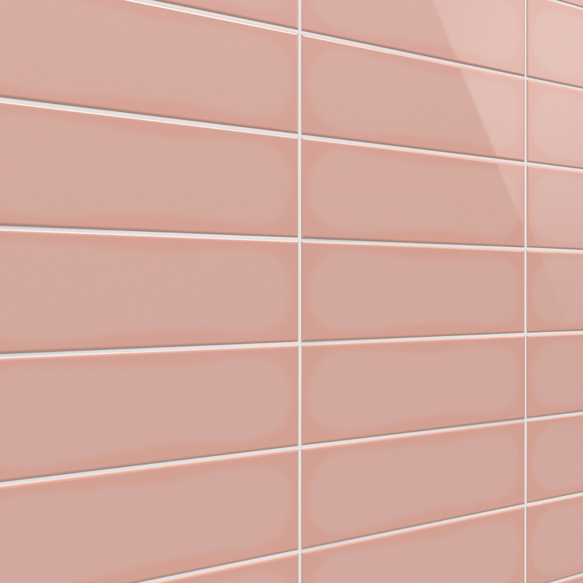 Lux Tile Park Hill Pink 4x12 Polished Porcelain Subway Tile