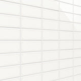 Park Hill White 3x6 Polished Porcelain Subway Tile for Kitchen and Bathroom