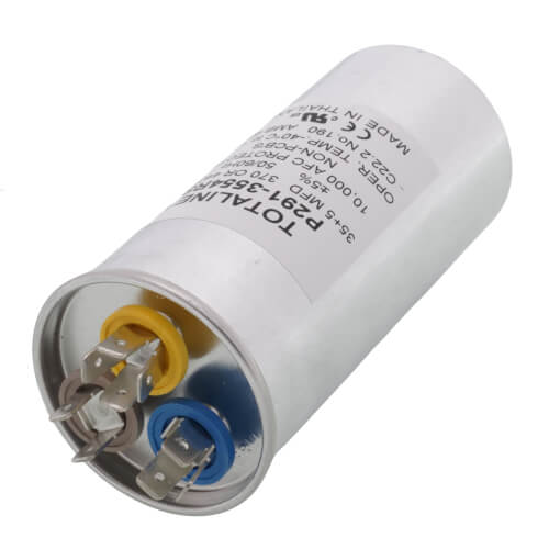 Carrier P291-3554RS capacitor - detail view (Type: Dual; Voltage: 440v)