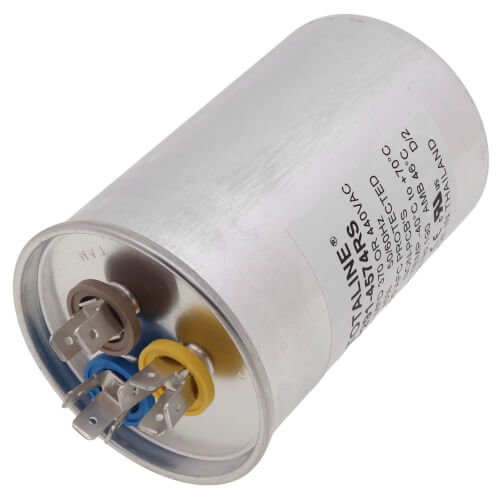 Carrier P291-4574RS capacitor - detail view (Voltage: 370/440V; MFD: 45/7.5)