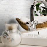 Jeffrey Court Churchill White Split Face 11.75 in. x 12.625 in. x 13 mm Splitface Textured Marble Mosaic Tile